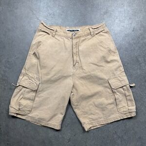 Vintage Y2K Anchor Blue Cargo Shorts Mens Size 32 Beige Preowned Utility Outdoor